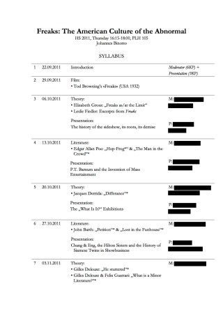 Freaks_Syllabus